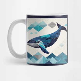 Geometric Whale Art Mug